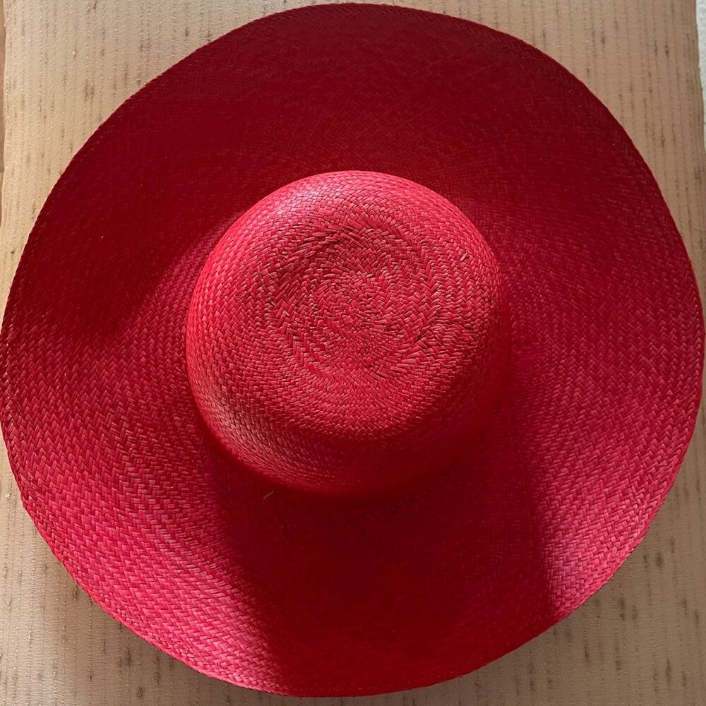 Two for one! Scarlet Panama Hat and Black Sunhat